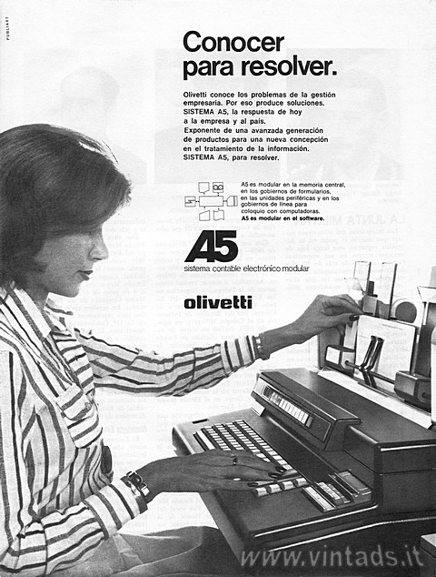 Conocer para resolver. Olivetti conoce los problemas de la gestión empresaria. 