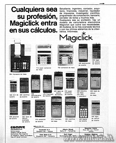 Cualquiera sea su profesión, Magiclick entra en sus cálculos.
Estudiante, ing