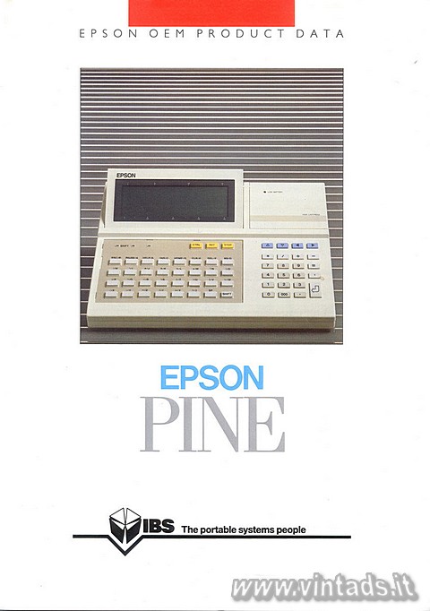 EPSON OEM PRODUCT DATA
Epson PINE
IBS The portab