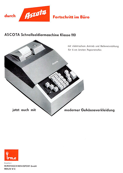 durch Ascota Fortschritt im Bro

ASCOTA Schnellsaldiermaschine Klasse 110
mi