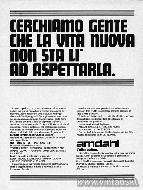2383x3152 JPG CERCHIAMO GENTE
CHE LA VITA NUOVA
NON STA LI
AD ASPETTARLA.
La nostra poli