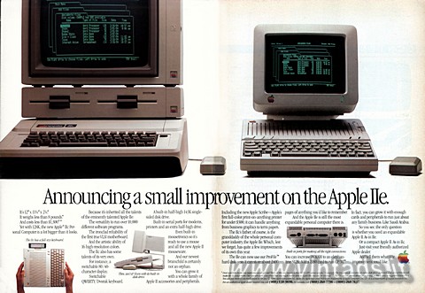 Announcing a small improvement on the Apple IIe.
