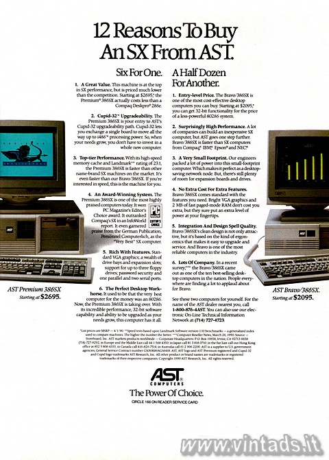 12 Reasons To Buy An SX From AST.

Six For One.

1. A Great Value. This mach