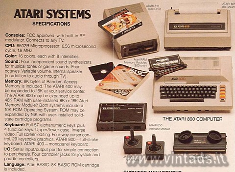 Atari 800 Personal Computer Systems

Atari Personal Computer Systems
You don&