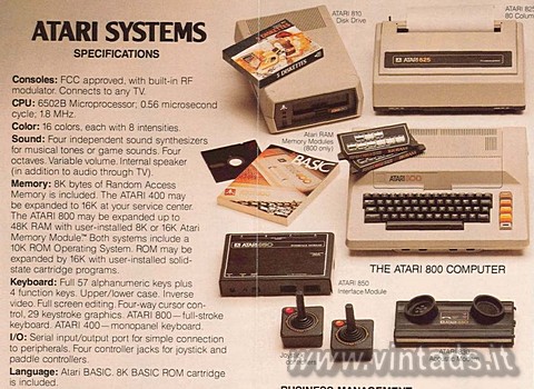 Atari 800 Personal Computer Systems

Atari Personal Computer Systems
You don&