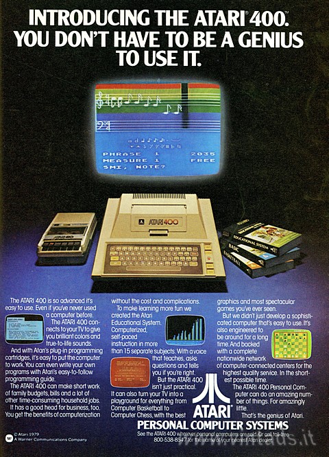 INTRODUCING THE ATARI 400.
YOU DON'T HAVE TO 