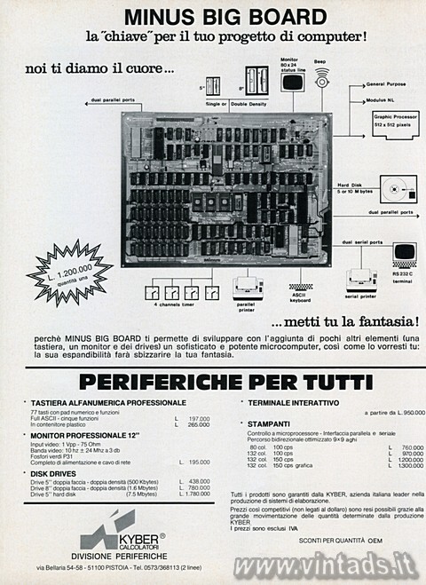 MINUS BIG BOARD
la "chiave" per il tuo progetto di computer!
noi ti di