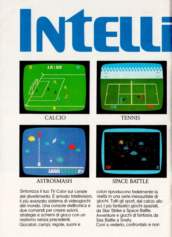 MATTEL INTELLIVISION 1982