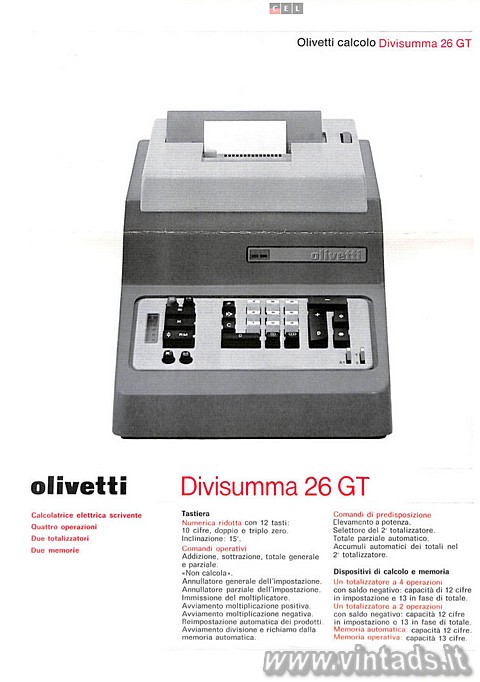 Olivetti divisumma 26 GT