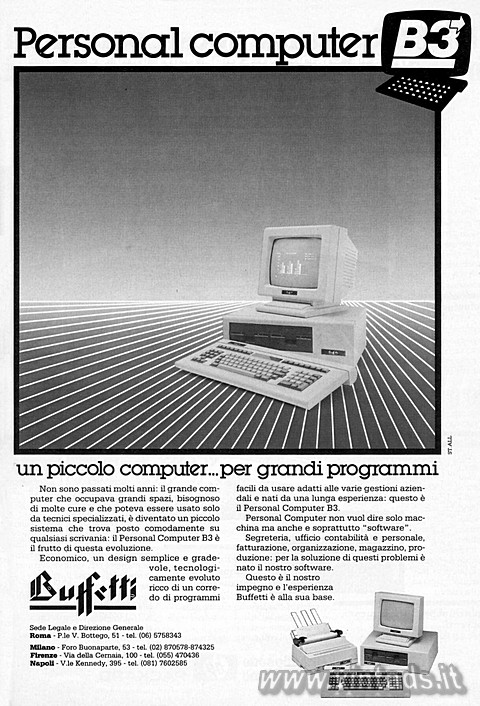 Personal computer B3
un piccolo computer... per grandi programmi
Non sono pass