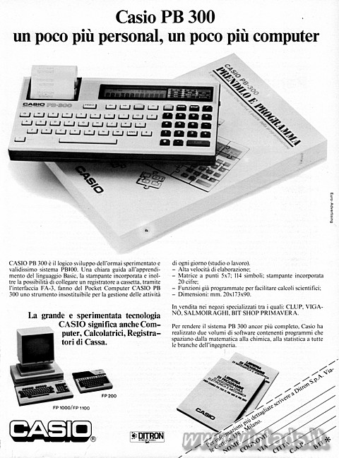 3217x4351 JPG CASIO PB 300
un poco più personal, un poco più computer
CASIO PB 300 è il l