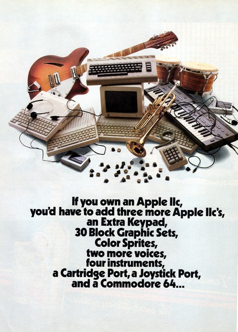 If you own an Apple IIc,
you'd have to add three more Apple IIc's,
an 