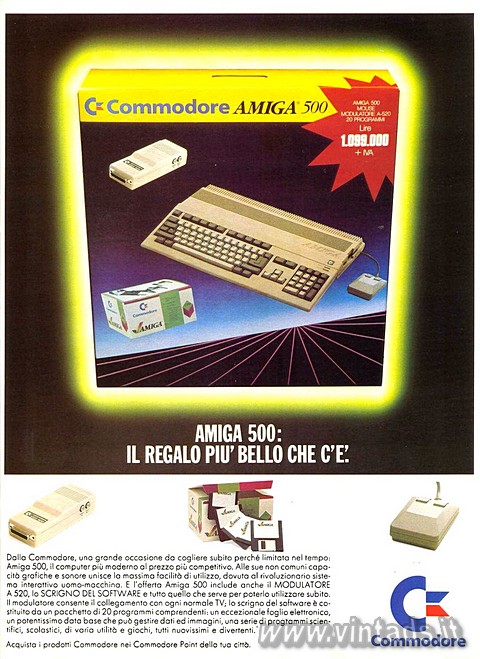 AMIGA 500: IL REGALO PI BELLO CHE C.
Dallo Commodore, una grande occasione d