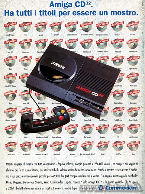 Amiga CD32. Ha tutti i titoli per essere un mostro