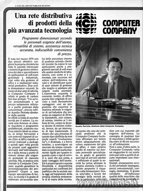 COMPUTER COMPANY
Una rete distributiva di prodotti della pi avanzata tecnologi