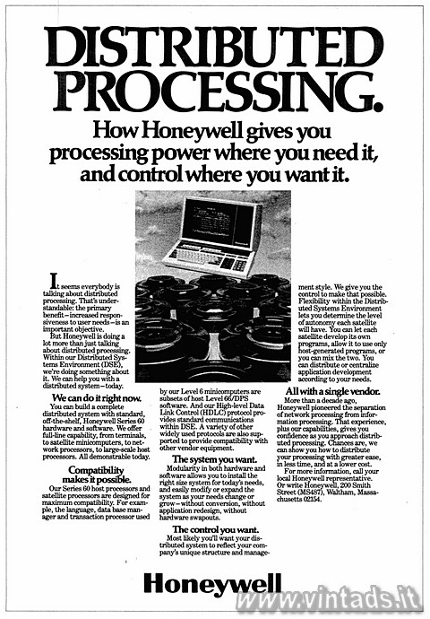 DISTRIBUTED PROCESSING.
How Honeywell gives you p