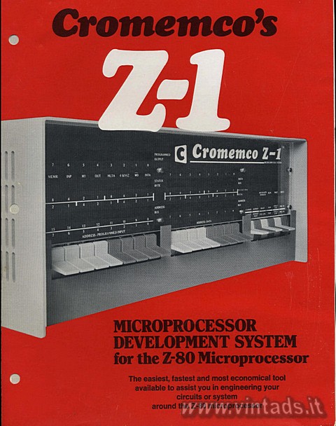4 pagine
PDF MULTIPAGINA Cromemco's Z1
MICROPROCESSOR DEVELOPMENT SYSTEM
for the Z-80 Microprocesso