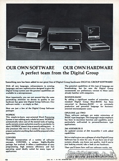 OUR OWN SOFTWARE - OUR OWN HARDWARE - A perfect te