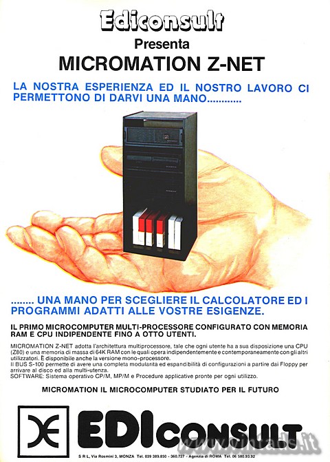 EDICONSULT Presenta MICROMATION Z-NET
LA NOSTRA ESPERIENZA ED IL NOSTRO LAVORO 