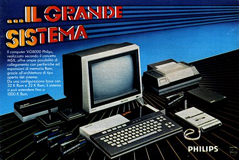 ...IL GRANDE SISTEMA
Il computer VG8000 Philips, realizzato secondo il concetto