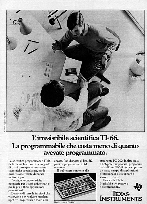 3193x4414 JPG L'irresistibile scientifica TI-66.
La programmabile che costa meno di quant