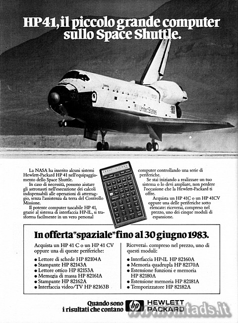 HP41, Il piccolo grande computer sullo Space Shutt