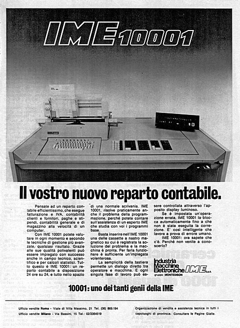 IME 10001
II vostro nuovo reparto contabile.
Pen