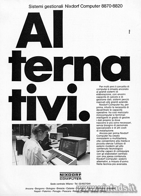 Alternativi
Sistemi gestionali Nixdorf Computer 8