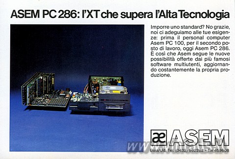 ASEM PC 286: l'XT che supera l'Alta Tecnologia
Imporre uno standard? No