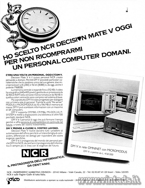 Ho scelto NCR decision mate V oggi
Per non ricomprarmi un personal computer dom