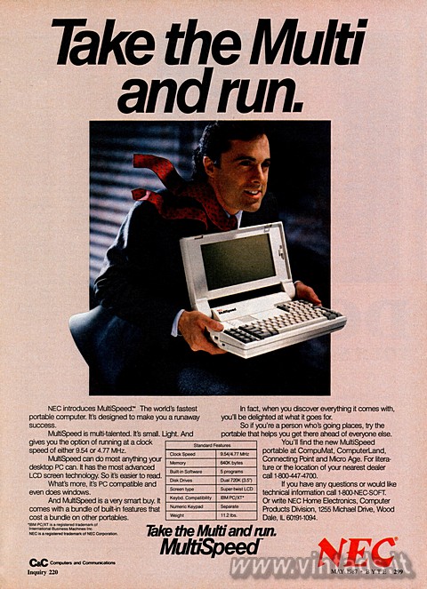 3104x4285 JPG Take the Multi and run.
NEC introduces MultiSpeedTM. The world's fastest
