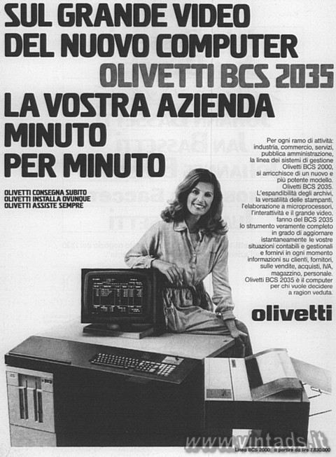 Sul nuovo video del vostro Olivetti BCS 2035