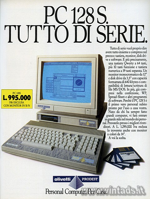 PC 128 S. TUTTO DI SERIE.
PC 128S L. 995.000 IVA 