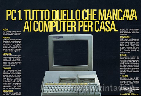 PC 1. TUTTO QUELLO CHE MANCAVA AI COMPUTER PER CASA.
NUOVO.
PC 1 è il nuovo gr