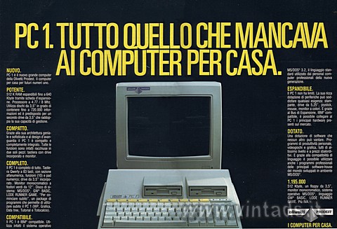 PC 1. TUTTO QUELLO CHE MANCAVA AI COMPUTER PER CASA.
NUOVO.
PC 1  il nuovo gr