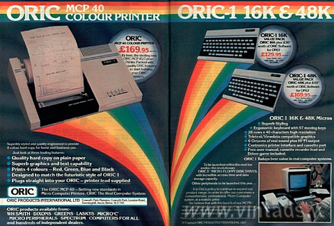 Oric-1 16K 48K MCP 40 printer