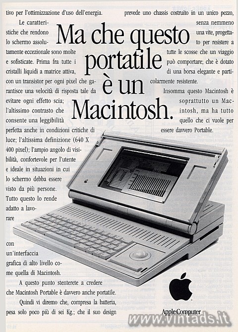 Non vogliamo dirvi che questo Macintosh è portati
