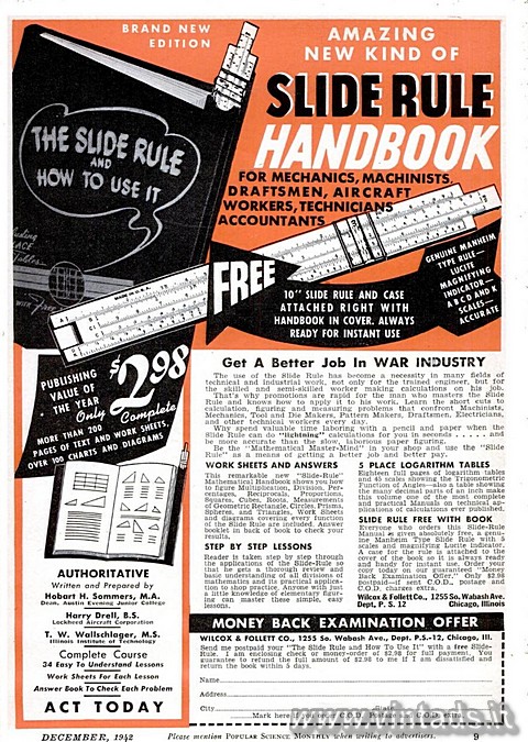 amazing new kind of slide rule handbook
bRAND new