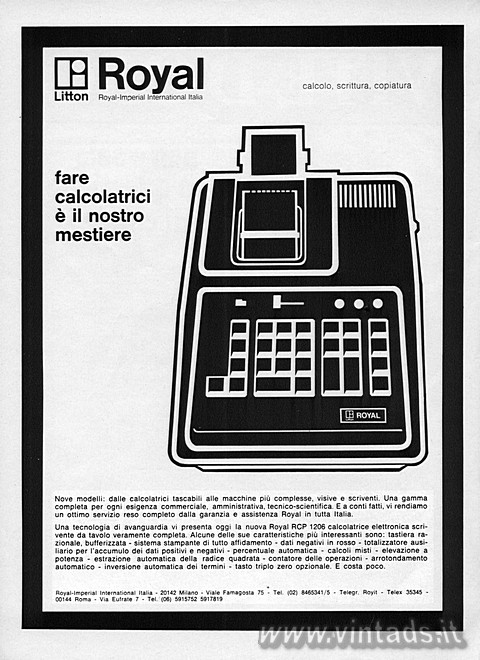 2383x3279 JPG Royal Litton
Royal-Imperial International Italia
calcolo, scrittura, copiat