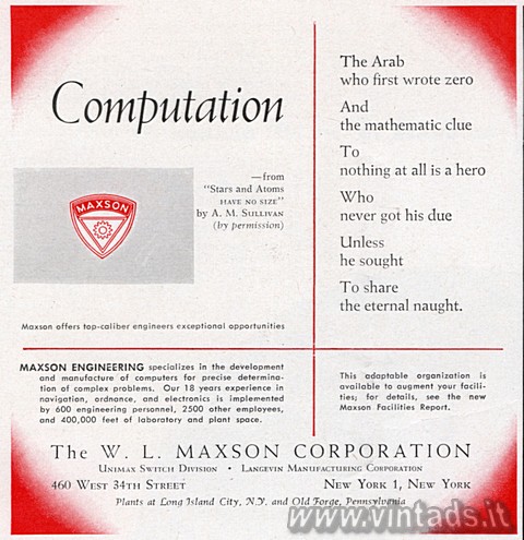 Computation
The Arab
who first wrote zero
And
