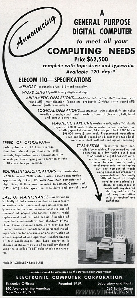 1473x3182 JPG ANNOUNCING A GENERAL PURPOSE DIGITAL COMPUTER to meet all your COMPUTING NEEDS