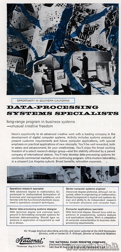 OPPORTUNITY IN SOUTHERN CALIFORNIA
DATA-PROCESSING SYSTEMS SPECIALISTS
long-ra