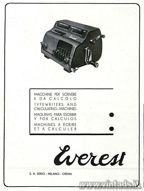 Everest, macchine per scrivere e da calcolo