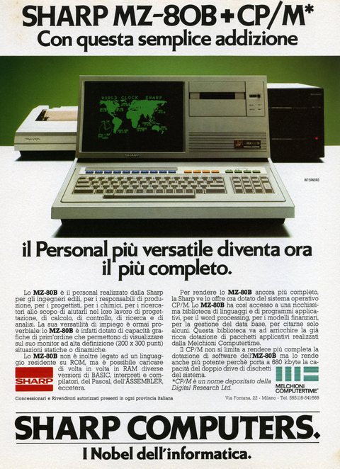 SHARP MZ-80B + CP/M*
Con questa semplice addizione il Personal più versatile d