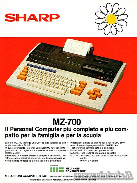 MZ-700
Il Personal Computer pi completo e pi compatto per la famiglia e per l