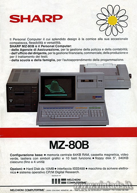 SHARP
Il Personal Computer il cui splendido design è la cornice alla sua eccez