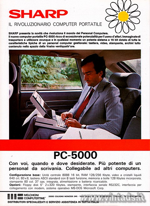 SHARP
Il rivoluzionario computer portatile.
SHAR