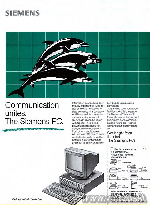 Communication unites.
The Siemens PC.

Information exchange is enormously imp