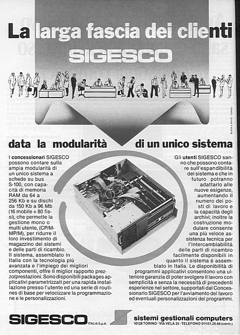 La larga fascia dei clienti SIGESCO
data la modularit di un unico sistema
I c