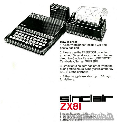 Sinclair ZX81 SOFTWARE CATALOGUE
This new catalog